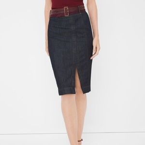 NWOT WHBM Denim Pencil Skirt